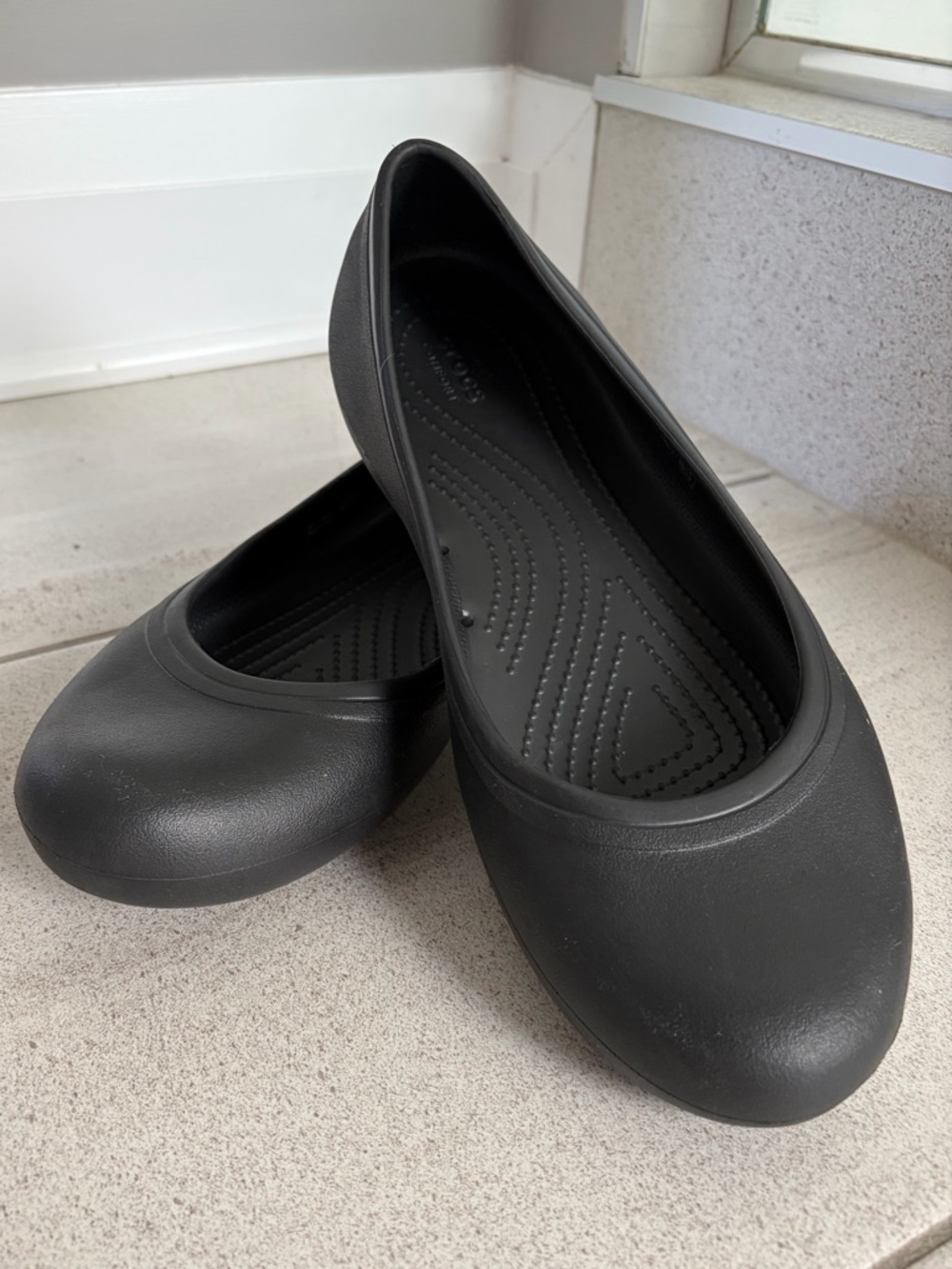Crocs Black Women's Slip-On Ballet Flats
